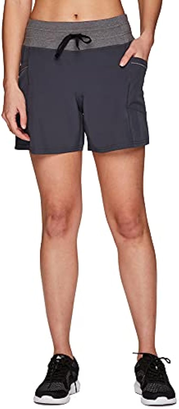 RBX Active Women&#039;s Relaxed Fit Breathable Ventilated Stretch Woven Athletic Walking Short with Pockets