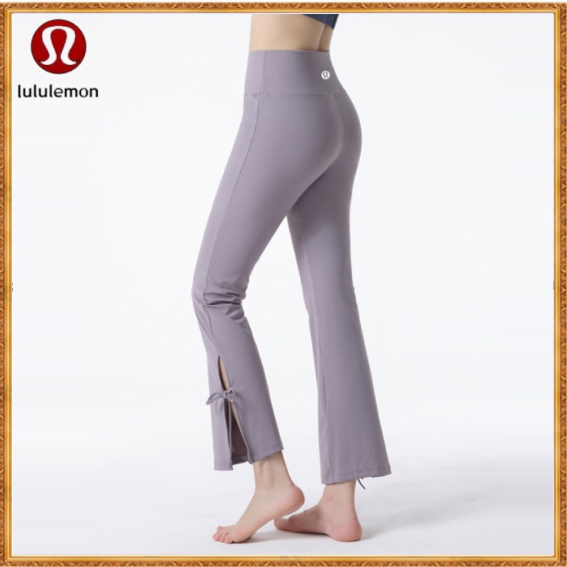 Lululemon Yoga Pants cross high waist back pocket flare pants quick drying fitness pants 9023