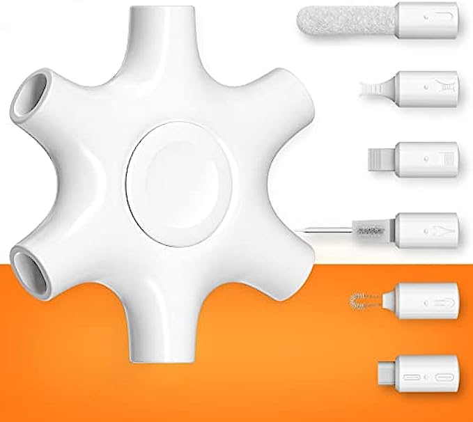 Phone Cleaning Kit, Cleaner Tool for Airpod iPhone ipad Earbud Port Cleaning, Unreliable Charging Port, Cables and Connector, All-in-One Repair &amp; Restore Kit with Brush, Cleaning Putty and Cloth