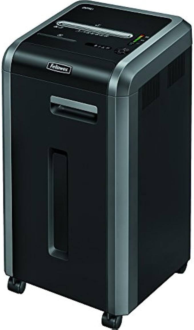 Fellowes Powershred 225Ci Shredder | 100% Jam Proof, 20-Sheet, Cross-Cut, Commercial Grade | 3825001 Model, Black