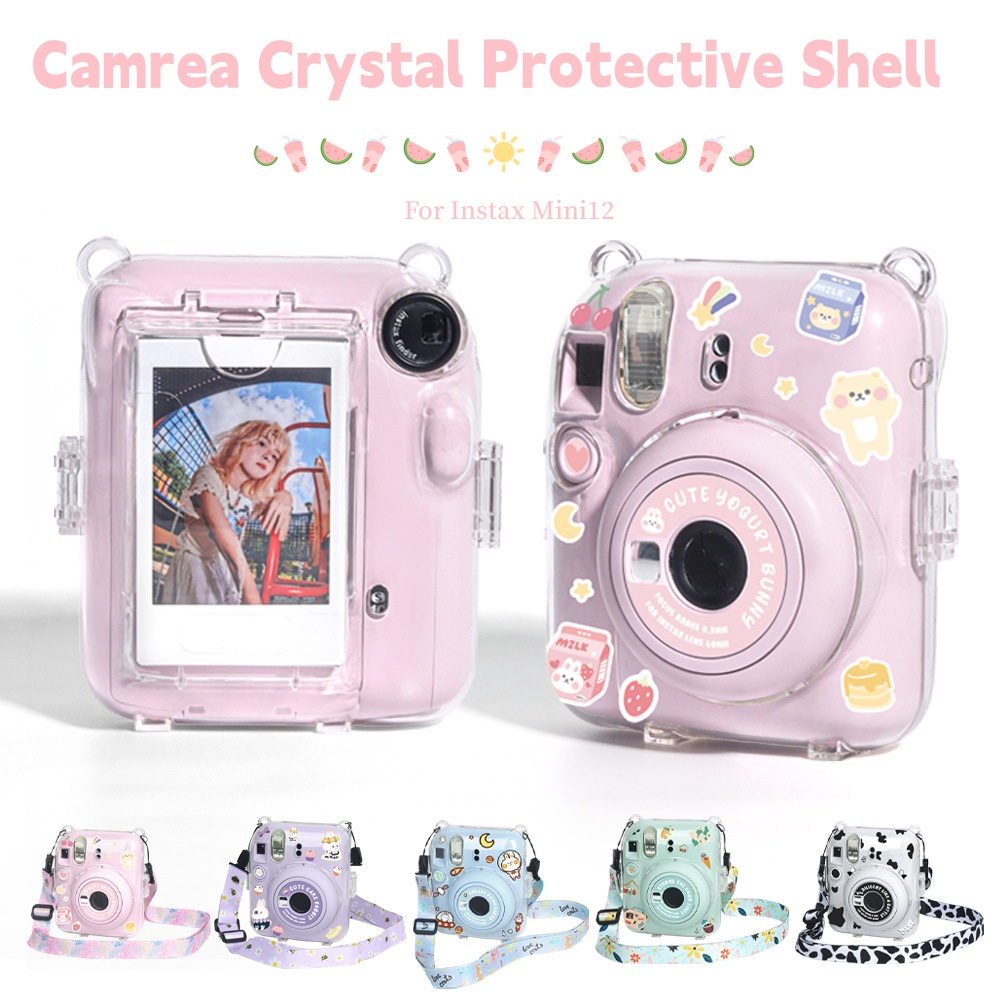 Camera Protective Case with Strap Protective Case Fashion Design for Fujifilm Instax Mini 12 Camera