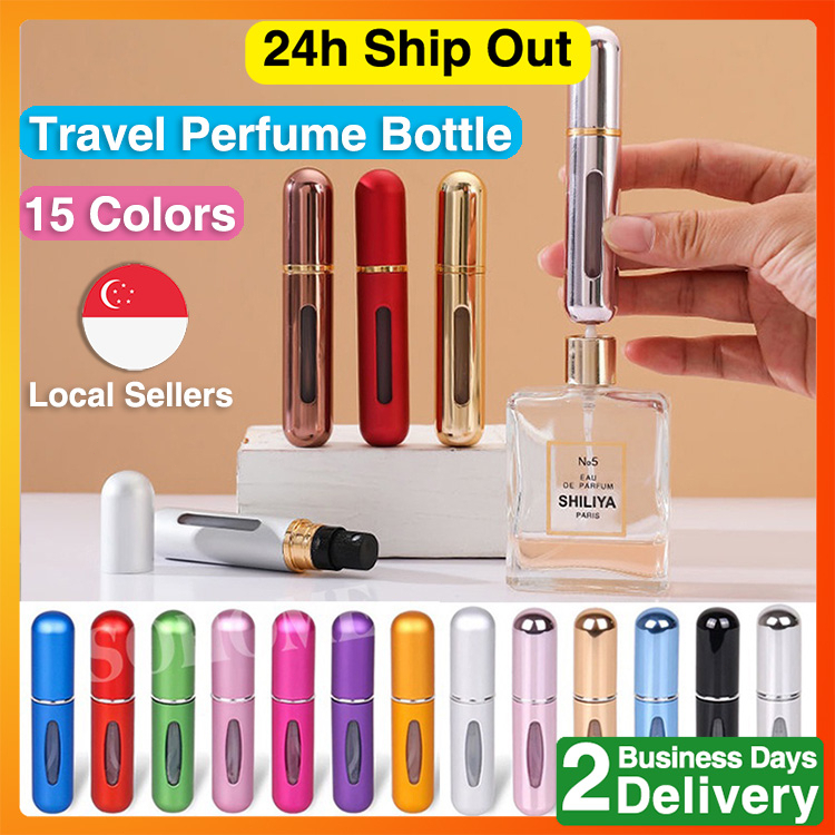 [SG STOCK] 5-10ML Refillable Perfume Bottle Portable Perfume Atomizer Glass Vial Dispenser Pump Container Spray Bottle